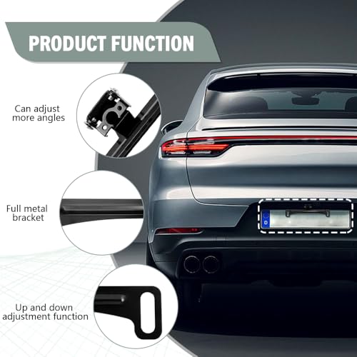 Image of Reverse Rear Camera License Plate Bracket, License Plate Camera Blocker, Mirror Camera Accessory Rear Camera Mount, Adjustable Rearview Camera Holder Installation Holder for Backup View Camera