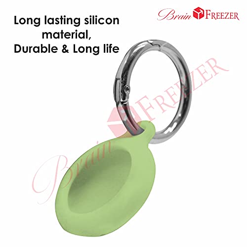 Image of GENERIC Cartoon Silicone Key Ring SmartTag Bluetooth Tracker and Item Locator for Keys, Wallets, Luggage, Pets Compatible with AirTag 2021 (AirTags not Included) (Green)