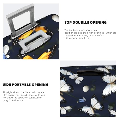 Housse extensible de qualité pour protection de bagage blanc à fleurs