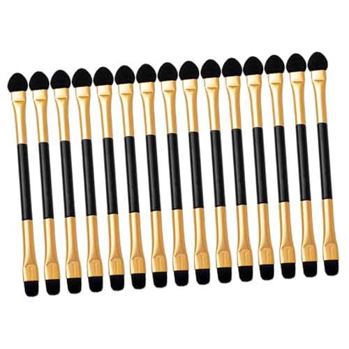 FRCOLOR 15個ダブルヘッドアイシャドウブラシ 軽量携帯用 メイク仕上げ用 両面スポンジチップ プロ仕様 化粧筆 小 アイメイク