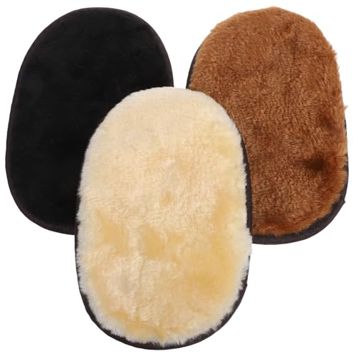 Générique Kit de Cirage à Chaussures 3 Pièces en Imitation Laine pour Polissage et Nettoyage Polyvalent de Paquet et Meubles, Poils Épais et Doux pour...