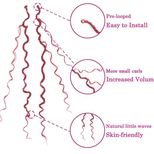 Image of 8 Packs Goddess Faux Locs Crochet Hair for Black Women, Boho Style Locs