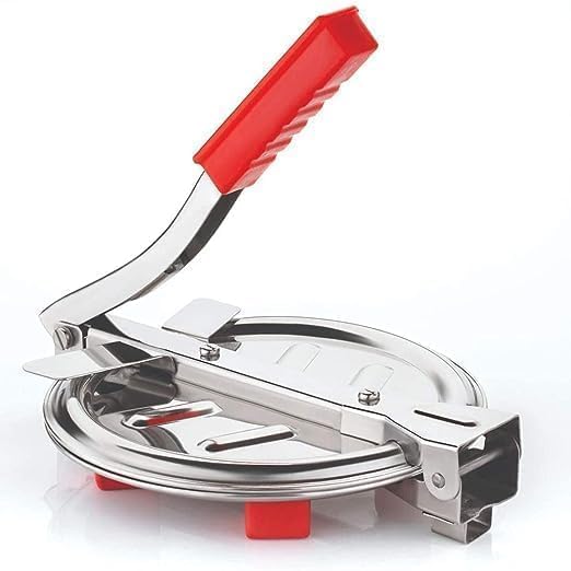 VEROZA MART Stainless Steel 6.5 Inch Roti & Puri Maker Press | Manual Chapati Press with Handle for Roti, Puri, Papad & Khakhra | Heavy Duty Cast Iron Body with Stainless Steel Plates-picture-25