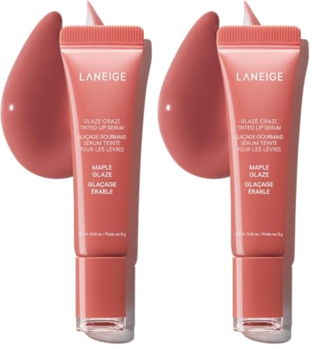 Image of Laneige Glaze Craze Tinted Lip Serum | Plumping, Nourishing Hydration with Polypeptide and Ceramides | Lip Balm for Dry & Chapped Lips |Ultra Glamorous Shiny Lips
