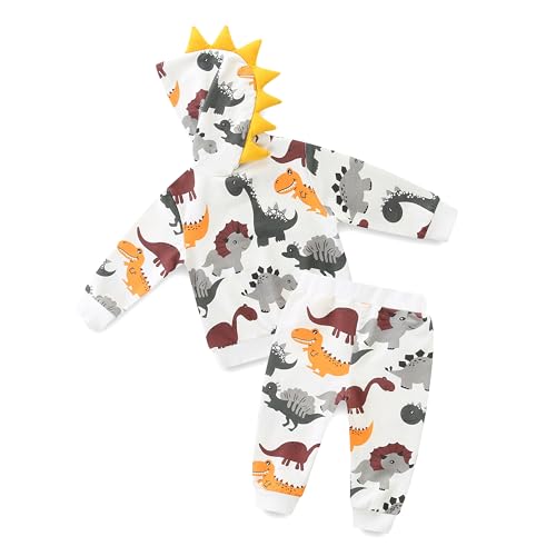 Babymine Infant Baby Boy Pants Set Hooded Homewear Casual Pants Set Long Sleeve Clothes Set Baby Hoodie And Sweatpants Set cover