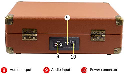 Suitcase Record Player Turntable Portable Phonograph with Bluetooth Built in Stereo Speakers 3-Speed Belt-Drive… - Les Beatles, Paul McCartney, John Lennon, RIngo Starr, George Harrison Suitcase Record Player Turntable Portable Phonograph with Bluetooth Built in Stereo Speakers 3-Speed Belt-Drive… – Image 8