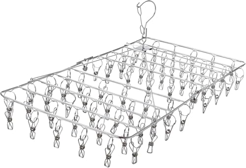 ピンチハンガー 70ピンチ 洗濯 物干し ハンガー ステンレス 折りたたみ式 収納式 収納便利 プレゼント錆に強い 頑丈 多機能 衣類ハンガー (1)