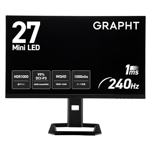 Amazon.co.jp: GRAPHT MiniLED ゲーミングモニター 27インチ