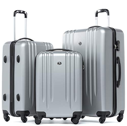 Set 3 valises rigides à 4 roulettes FERGÉ Marseille argent