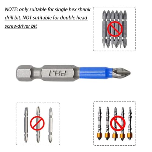 Drill Bit Extension Quick Release - 12\'\' Drill Bit Extender 1/4 inch Hex Quick Change Bit Holder, Impact Driver Extension Adjustable Depth Screwdriver (2 Pack)