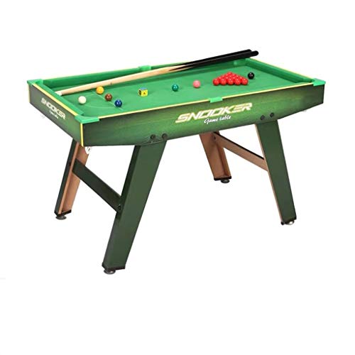 Billardtisch, Billardtisch für Kinder und Erwachsene, mit Spielbällen, Stöcken, Kreide, Bürste und Dreieck, 91,4 cm (grün, groß) (grün, L)