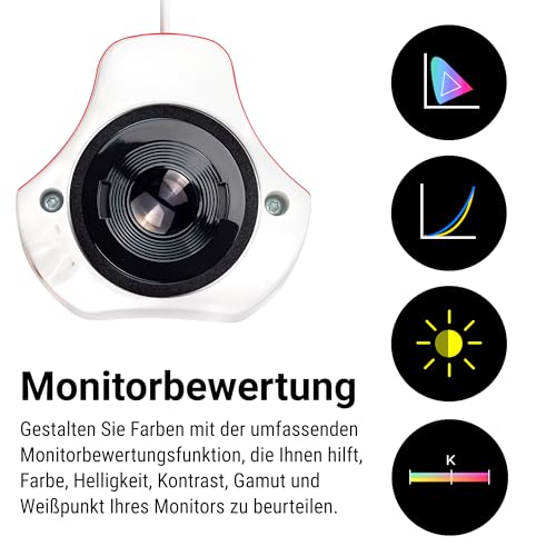 Datacolor Spyder - Monitor-Kalibriergerät für Designer, Fotografen & Content Creator, zeigt realistische Farben, funktioniert mit OLED-/LED-Bildschirmen, einfache Farbkalibrierung zur Bildbearbeitung