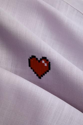 Image of SNITCH Men Casual Shirt | Regular Fit Full Sleeve Point Collar Solid Design with Embroidered Heart | 100% Lyocell & Breathable Fabric for Smart Casual Wear