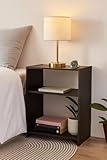 Wooden Cave Bedside Table for Bedroom, End Table for Livingroom | Modern Wooden Nightstand Space Saver Organiser for Home (Wenge, DIY, 20x16x8 Inch)