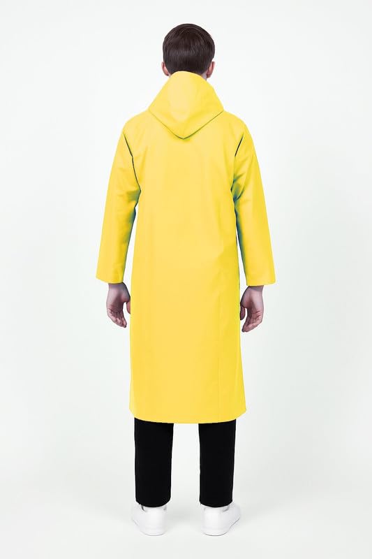 Image of Kids School Raincoat for Boys & Girls | PVC Lightweight Hooded Long Rainwear with Pockets | Suitable for School