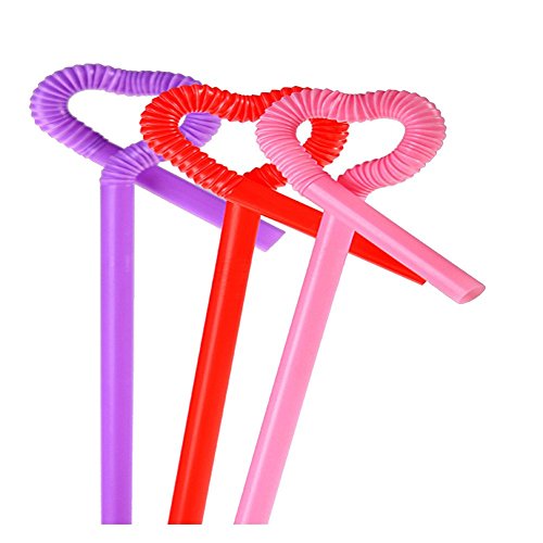 Colorful Extra Long Flexible Bendy Party Disposabl Drinking Straws, 100 Pieces #TOP1
