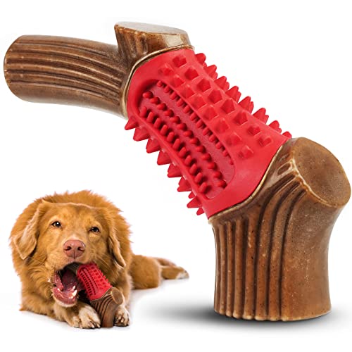 Kseroo Dog Toys for Large Dogs, Dog Chew Toys for Teething, Rubber Dog Stick Toys Bone for Puppy Chew, Rubber Dog Teething Toys for Birthday