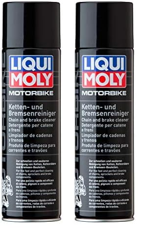 LIQUI MOLY Motorbike Limpiador de cadenas y frenos | 500 ml | Motocicleta | Limpiador de cadenas | Limpiador de frenos | Cuidado | Limpiador rápido | 1602 (Paquete de 2)