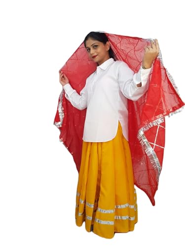 Image of BookMyCostume Haryana State Traditional Thel Costume for Girls and Women 6-7 years