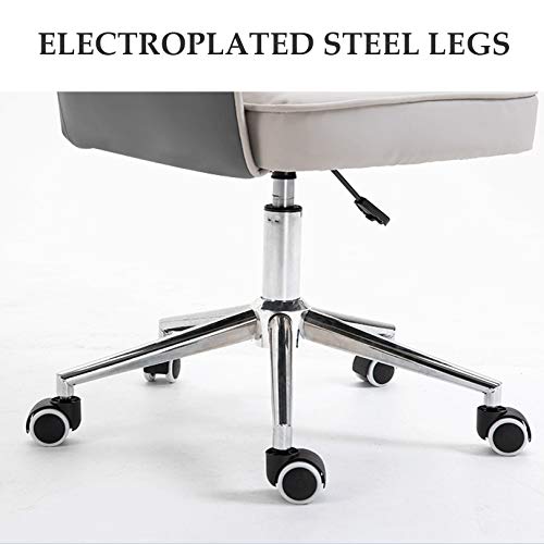 Chaise de bureau pivotante en cuir PU réglable avec support lombaire - 4