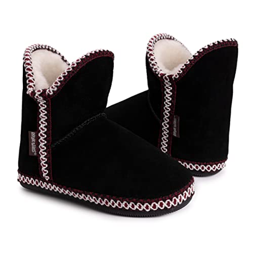 Muk Luks Women's Macee Slipper, Ebony, Medium #TOP6