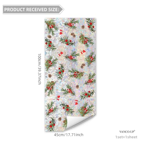 Vinilo decorativo navideño para ventana de 17.71x39.37 pulgadas miniatura 2