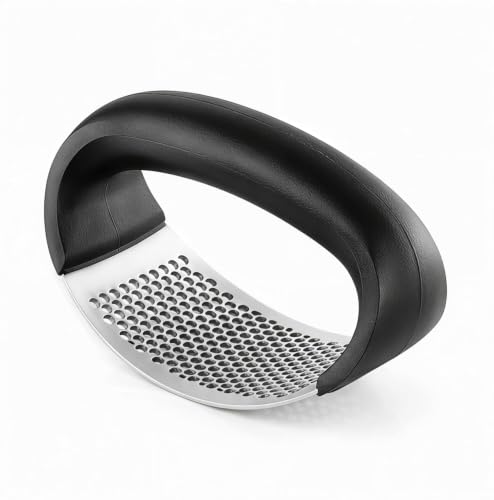 Image of Kitchen Stainless Steel Garlic Press with Ergonomic Handle,Garlic Crusher, Handy Garlic Crusher, Kitchen Garlic Crushing Tool.
