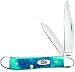 CASE XX WR Pocket Knife Peanut Caribbean Blue Jig Bone Item #25596 - (6220 SS) - Length Closed: 2 7/8 Inches