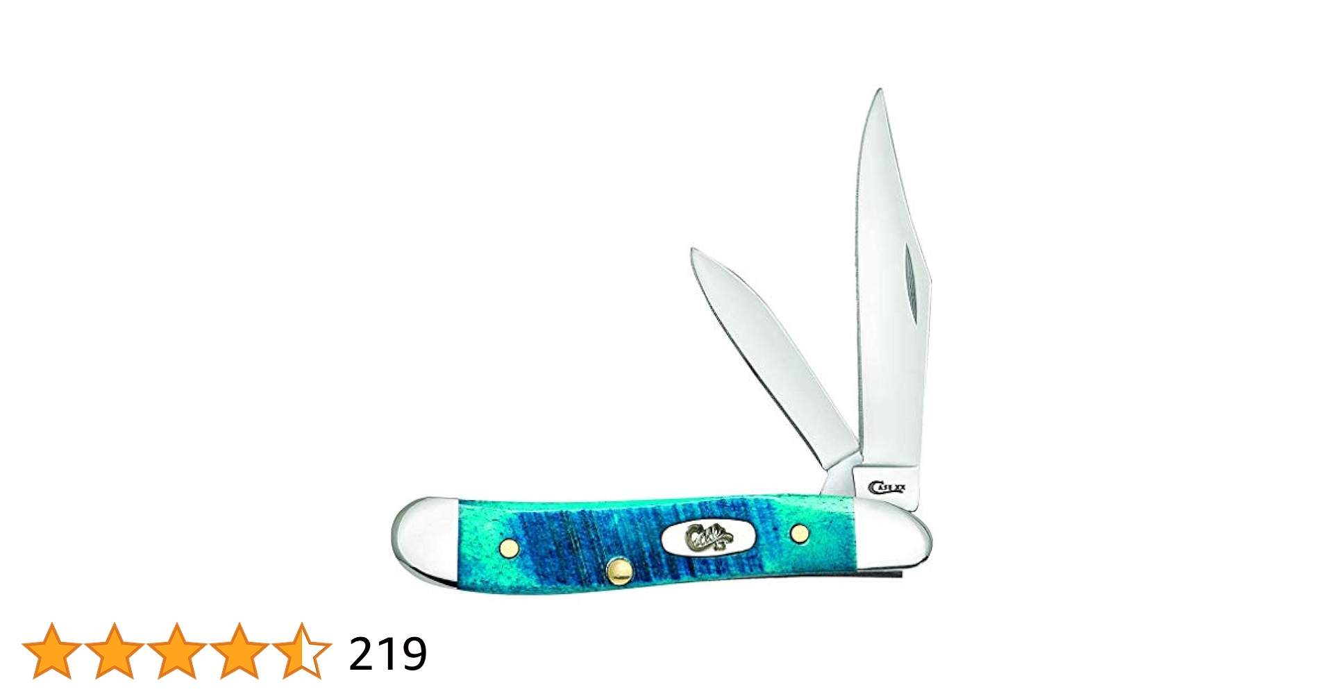 Amazon.com: Case WR XX 口袋刀花生加勒比海藍色夾具骨頭#25596