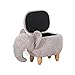WANGJ-Poggiapiedi Cambiare Le Scarpe Sgabello Sgabello Imbottito per Pouf ottomano Sgabello in Legno per Gambe con Cambio Trucco Sgabello a Forma di Elefante Ottomano Imbottito Sgabello