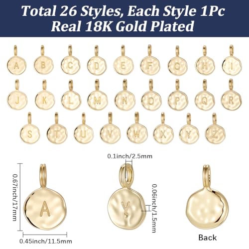 Breloques Alphabet Or 18K pour Création de Bijoux DIY - 2