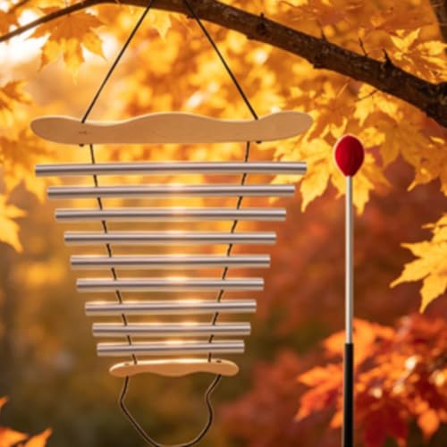 Instrumento de viento horizontal para meditación profunda con 9 notas musicales plata 6