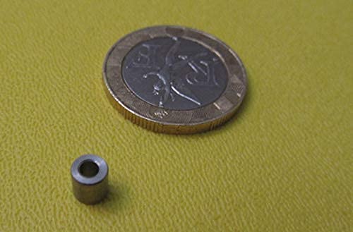 18-8 Stainless Steel Spacer, Unthreaded, No. 2 Screw Size x .187" OD x .090" ID x .187" Length, 10 Pcs.