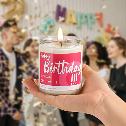 Birthday Scented Candle Gifts For Women - Vanilla, Sugar, And Buttercream, Gifts For Women Birthday Unique, 9Oz 40 Hour Burn Time Handmade Aromatherapy Soy Wax Candle For Home, Friend Birthday Gifts #TOP1