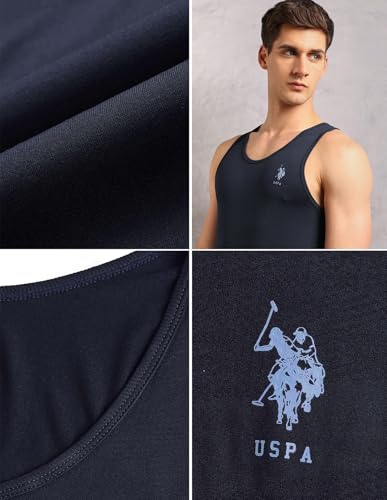 Image of U.S. POLO ASSN. Mens AV001 Moisture Absorbent Stretch Fit Vest - Pack Of 1