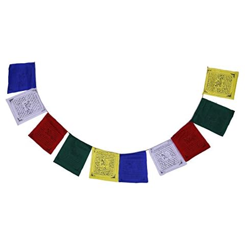 Bermoni Tibetan Buddhist Fluttering Cotton Prayer Flags (Lungta) Mantras And Wind Horses- (LUNGTA-10FLAGS-1) Cover