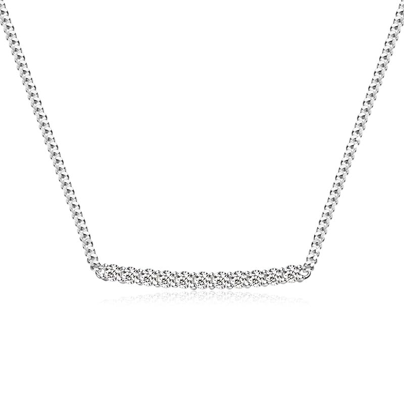 14K Gold Seven-Diamond Smile Pendant Necklace for Women, 1.4ct VVS2 D-Color, Charming Gift for Women