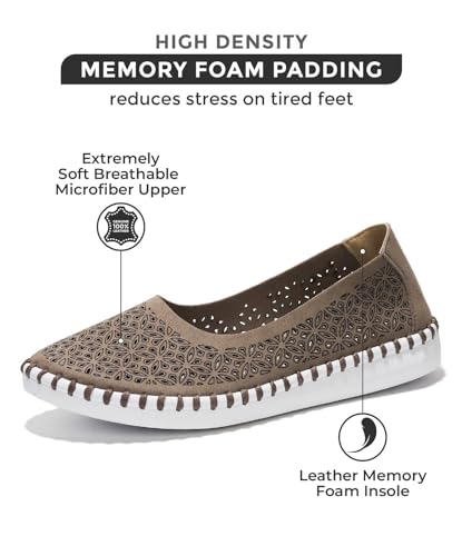 Image of Project Cloud Flats for Women Footwear, Memory Foam & Flexible Outsole Loafers for Women's Fashion Sneakers - Womens Shoes, Sockless Wear Machine Wash Shoes for Women (Petunia)