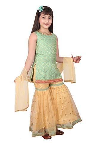 Jeck N Jil Sharara for Girl-Light Green 