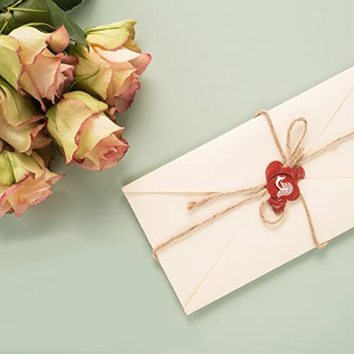 CRASPIRE Fox Wax Seal Stamp Mandala Sealing Wax Stamps Flower 30mm/1.18inch Removable Brass Head Sealing Stamp with Wooden Handle for Invitations Cards Gift Wrap - Image 3
