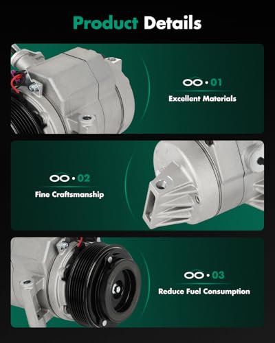 Image of SCITOO AC Compressor fit for ford for Fusion 3.5L 2010-2012, Air Conditioning Compressor fit for Lincoln for MKZ 3.5L 2007-2012 140381 2021806 2021806AM
