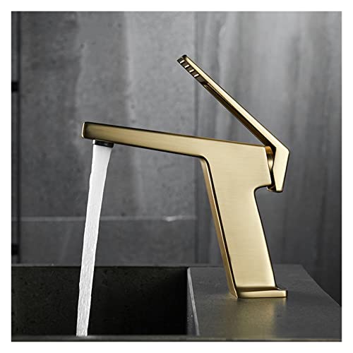 Robinet de lavabo au design moderne pour vasque à poser or