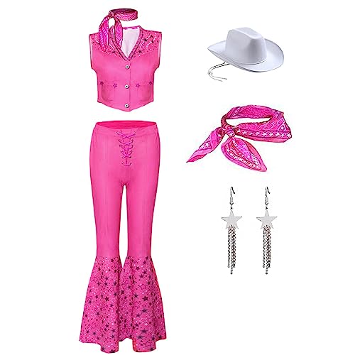 XehCaol Barbie Kostüm Damen,80er 90er Jahre Outfit Schlaghose Bad Taste...