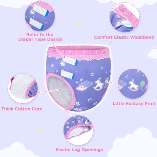 Image of Littleforbig Soft Silky Underwear Comfortable Washable Reusable Adult Training Pants - Little Fantasy M