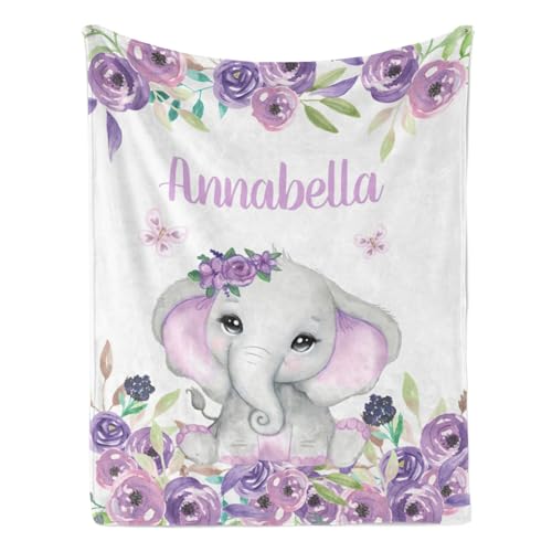 ColorAce Custom Baby Blanket for Girls Personalized Baby Blanket with