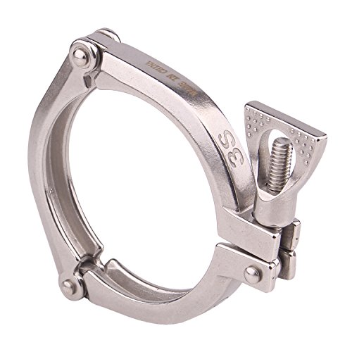 Image of DERNORD 3 Inch Three Segment Sanitary Clamp Stainless Steel 304 Tri Clamp Clover ((Tri clamp: 3 Inch))