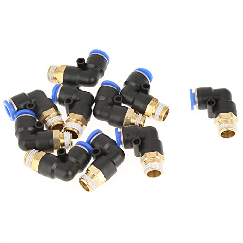 10pcs Pneumatic Elbow Fittings 8mm Push to Connect Air Line Connectors G1/4 Thread Quick Release Kit, Default - Image 3
