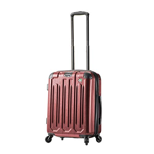 Mia Toro Italy Lustro Hardside Spinner Carry-on, Burgundy, One Size
