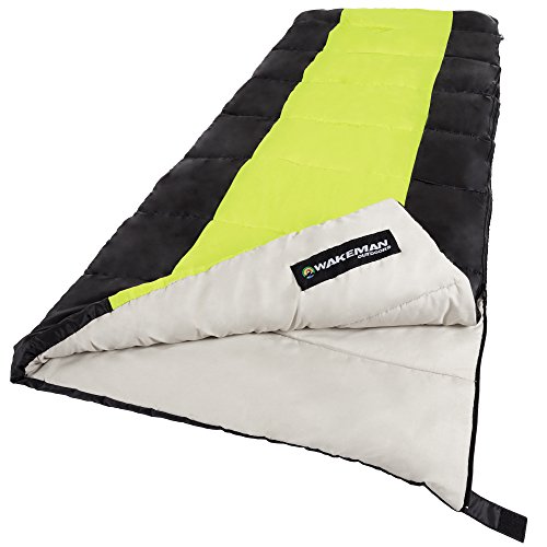 Bolsa de Dormir Wakeman para 3 Estaciones, Ligera y Compacta, para Adultos y Niños, Color Verde Neón miniatura 1