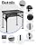 MSDADA Folding Grill Table, Height Adjustable Aluminum Table with Mesh Desktop and Mesh Bag, Portable Grill Table for Outdoor Camping, Picnic, Patio, Dining, BBQ, Party, Black, 23.6×15.7 inch